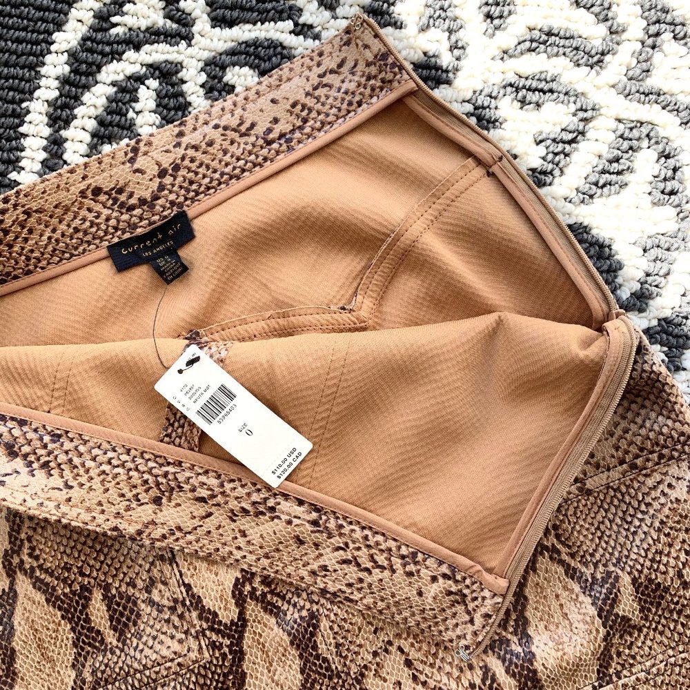 Anthro Current Air Orly snake print midi skirt - Picture 6 of 9